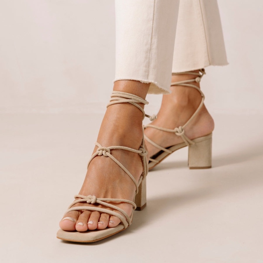 Alohas Sophie Strappy Suede Women's Sandals in Sand